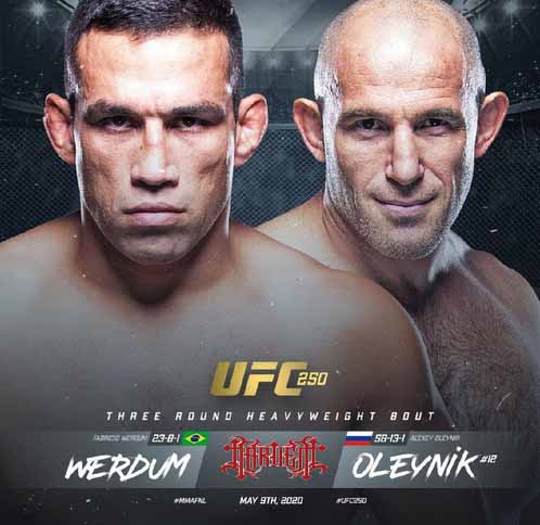 Бой Алексей Олейник vs. Фабрисио Вердум на турнире UFC 250
